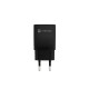 Ładowarka sieciowa Ribera GAN 1X USB-A + 1X USB-C 30W Czarna