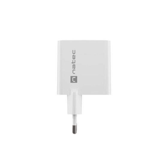 Ładowarka sieciowa Ribera GAN 1X USB-A + 1X USB-C 45W Biała