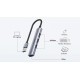 Hub USB-A; 3x USB-A 2.0; 1x USB-A 5 Gbps Aluminiowy 
