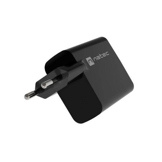 Ładowarka sieciowa Ribera GAN 1X USB-A + 1X USB-C 45W Czarna