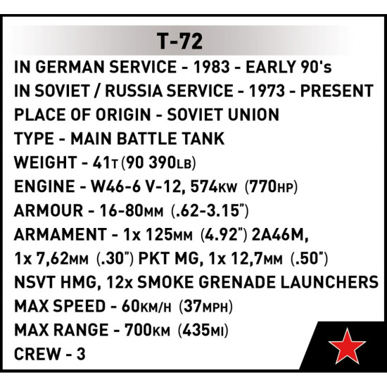 Klocki Armed Forces T-72 (East Germany/Soviet)