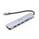 HUB USB-C 7w1 Aluminium PD 100W ; 5 Gbps ; HDMI 4K 