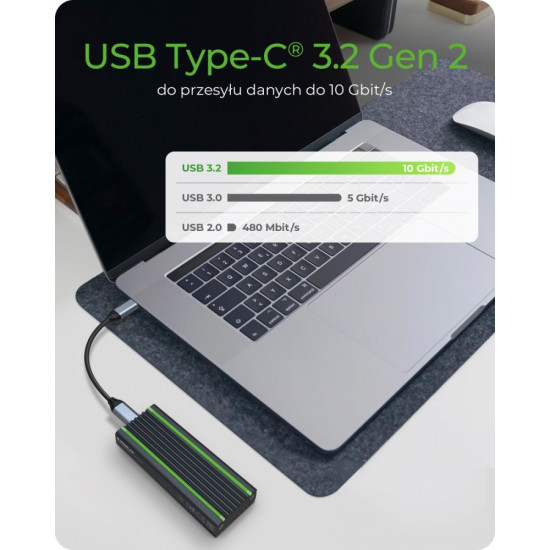 IB-1824ML-C31 Obudowa M.2 NVMe z oświetleniem RGB 