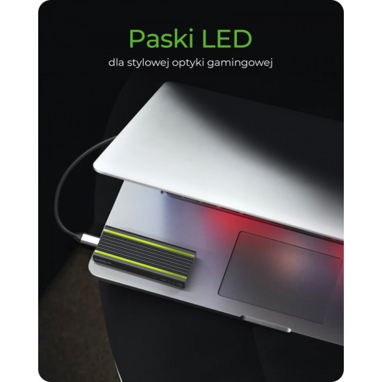 IB-1824ML-C31 Obudowa M.2 NVMe z oświetleniem RGB 