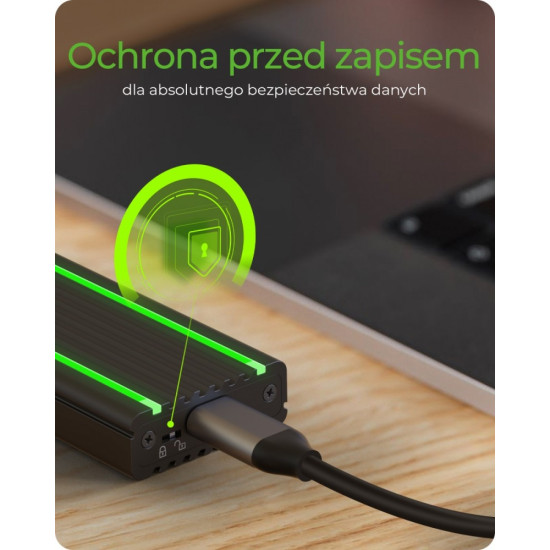 IB-1824ML-C31 Obudowa M.2 NVMe z oświetleniem RGB 