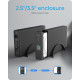 Obudowa IB-382H-C31 2,5/3,5 HDD z wbudowanym HUB 1xUSB-C, 2xUSB -A,  12V2A