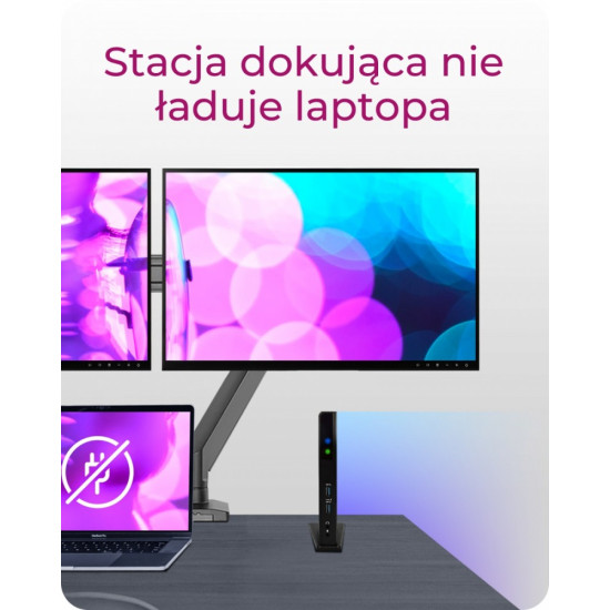 Stacja dokująca IB-DK2251AC do Notebooka DisplayLink, 2 x HDMI