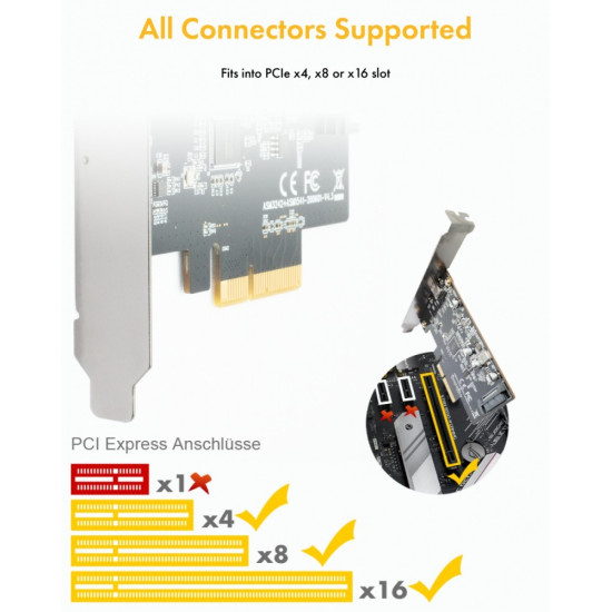 IB-PCI1901-C32 Karta PCIe, TYPE-C USB 3.2 (Gen 2x2) 