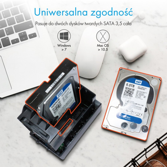 IB-RD3621U3 2x3.5' RAID 