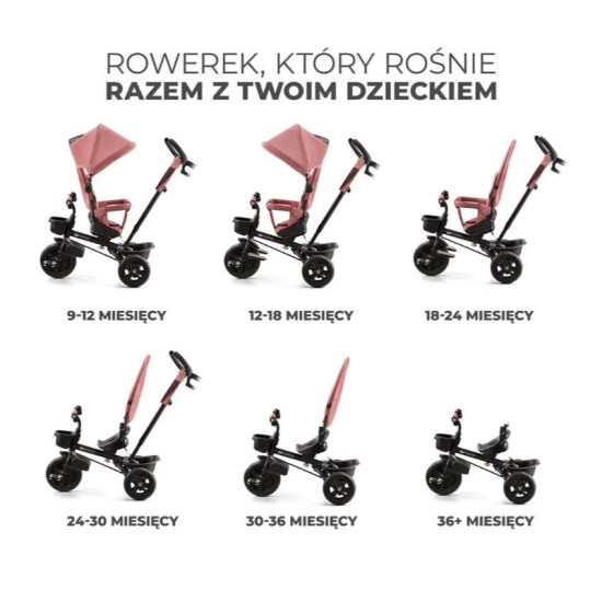 Rowerek trójkołowy AVEO ROSE PINK