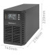 Zasilacz awaryjny UPS 1kVA | 1000W | Power Factor 1.0 | LCD | EPO| USB | On-line 