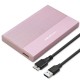 Obudowa | Kieszeń na dysk SSD HDD 2.5 cala | SATA | USB 3.0 | Super  speed 5Gb/s | 2TB | Różowy