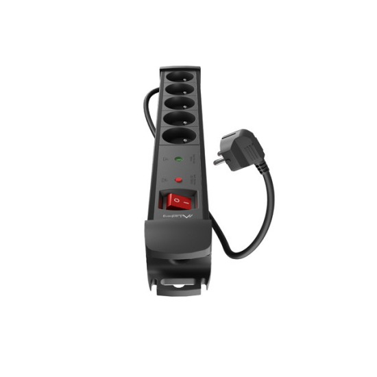 Listwa zasilająca  1,5m 5x230V  SP1-05E-0150-BK 