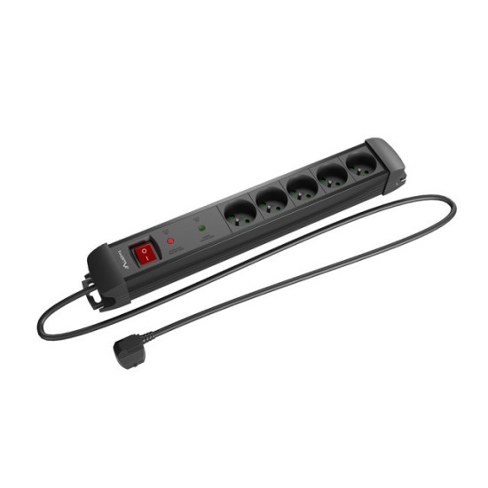 Listwa zasilająca 3.0m 5x230 cz SP1-05E-0300-BK 