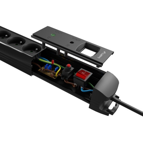 Listwa zasilająca 3.0m 5x230 cz SP1-05E-0300-BK 