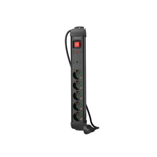 Listwa zasilająca 1.5m 5x230 SC SP1-05F-0150-BK 