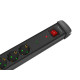 Listwa zasilająca 1.5m 5x230 SC SP1-05F-0150-BK 