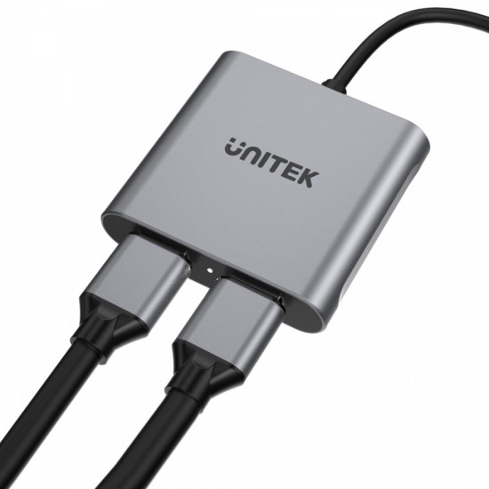Adapter USB-C - 2x HDMI 2.0;  4K MST; M/F 