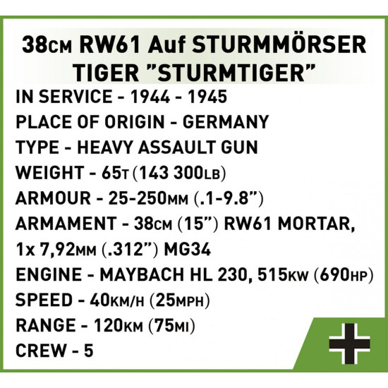 Klocki 38 cm Sturmmorser Sturmtiger