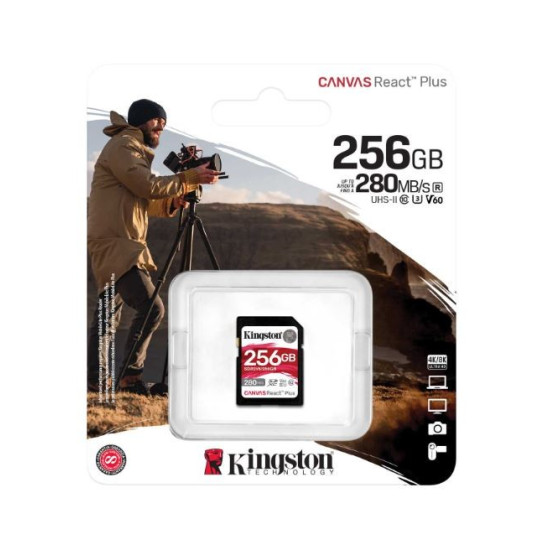 Karta pamięci SD 256GB React Plus 280/150/MB/s U3 V60 