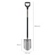 Szpadel ostry szary Ergonomic 1067511 