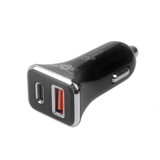 Ładowarka samochodowa uniwersalna USB A+C QC 