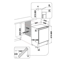 Chłodziarko-zamrażarka do zabudowy WBUF011 