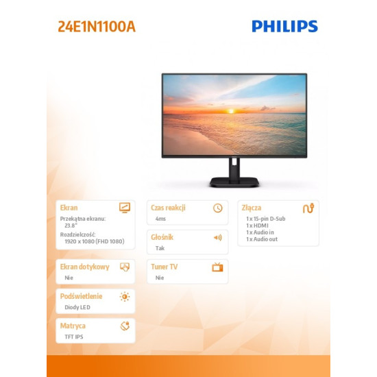 Monitor 24E1N1100A IPS 23.8 cala 100Hz HDMI 
