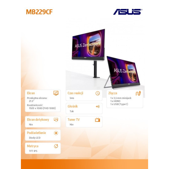 Monitor 21.5 cala MB229CF