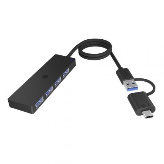 Hub IB-HUB1424-C3 4-Port USB Typ-A, złącze Typ-C/A 