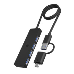 Hub IB-HUB1424-C3 4-Port USB Typ-A, złącze Typ-C/A 