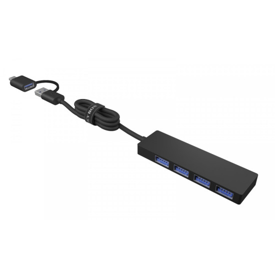 Hub IB-HUB1424-C3 4-Port USB Typ-A, złącze Typ-C/A 