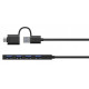 Hub IB-HUB1424-C3 4-Port USB Typ-A, złącze Typ-C/A 
