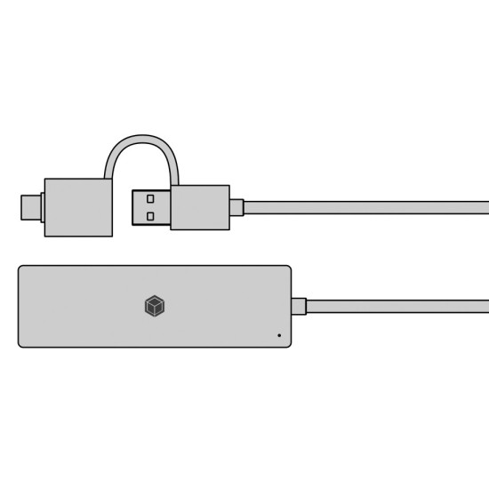 Hub IB-HUB1424-C3 4-Port USB Typ-A, złącze Typ-C/A 
