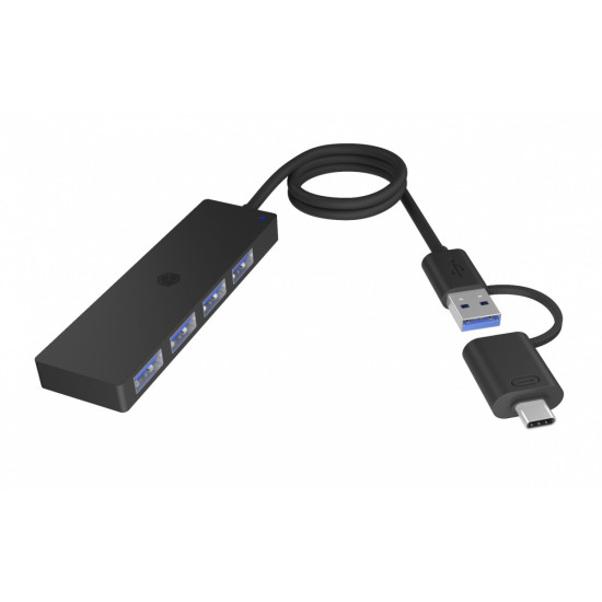 Hub IB-HUB1424-C3 4-Port USB Typ-A, złącze Typ-C/A 