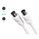 Kabel antenowy 75db 5m Biały 