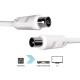 Kabel antenowy 75db 5m Biały 