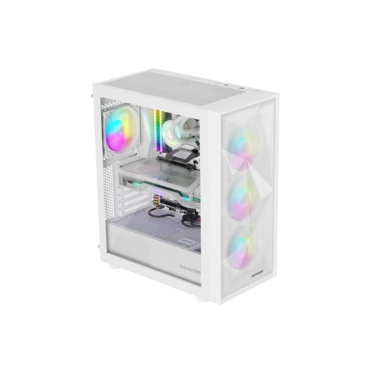 Obudowa Genesis Diaxid 605 ARGB MIDI TOWER USB-C Biała 