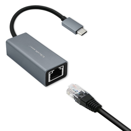 Adapter USB-C na RJ45 Ethernet | 1000Mbps | Aluminiowa obudowa 