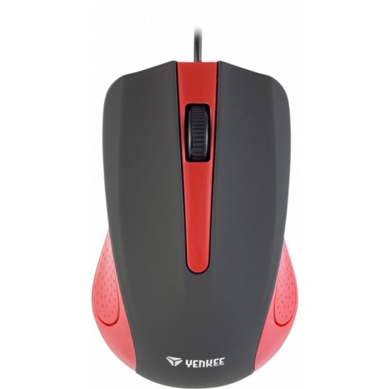 Mysz przewodowa USB 3 przyciski, gumowana powierzchnia 