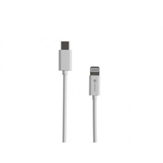 Kabel Lightning (M)->USB-C(M) 1m MFI Prati Biały