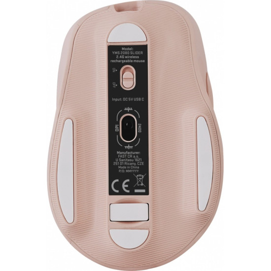 Mysz bezprzewodowa 2,4GHz akumulator 6 przycisków 2400DPI 