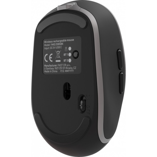 Mysz bezprzewodowa Dual WiFi+Bluetooth akumulator 5 przycisków 
