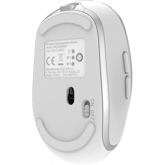 Mysz bezprzewodowa DUAL WiFi+Bluetooth akumulator 5 przycisków 