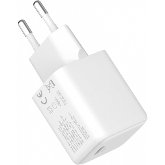Ładowarka sieciowa USB C 35W 3A Power delivery 3.0 QC 3.0 Biała