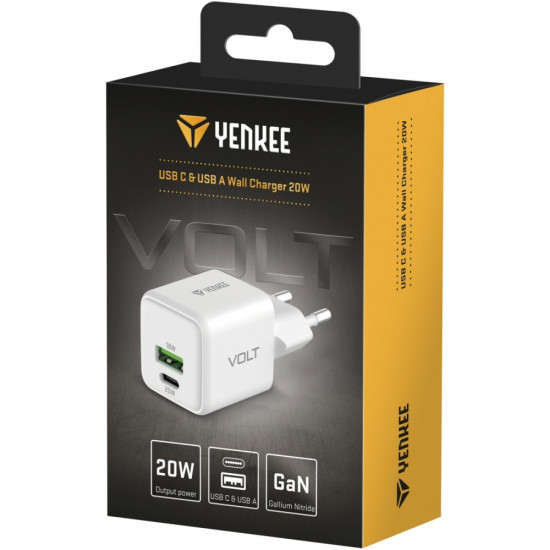 Ładowarka sieciowa USB C/A 20W/18W 3A Power delivery 3.0 QC3.0 