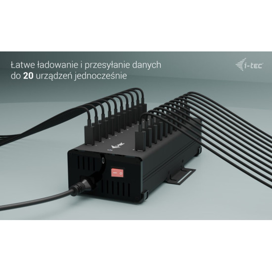 i-tec USB-C/USB-A Metal Charging + data HUB 15W per port 20x USB-C