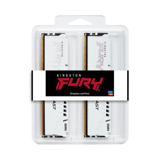 Pamięć DDR5 Fury Beast 32GB(2*16GB)/6000 CL30 EXPO biała