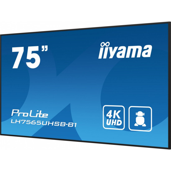 Monitor 75 cali LH7565UHSB-B1, 24/7, IPS, ANDROID 11, 4K, 800cd 