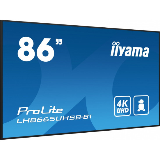 Monitor 86 cali LH8665UHSB-B1, 24/7, IPS, ANDROID 11, 4K, 800cd 